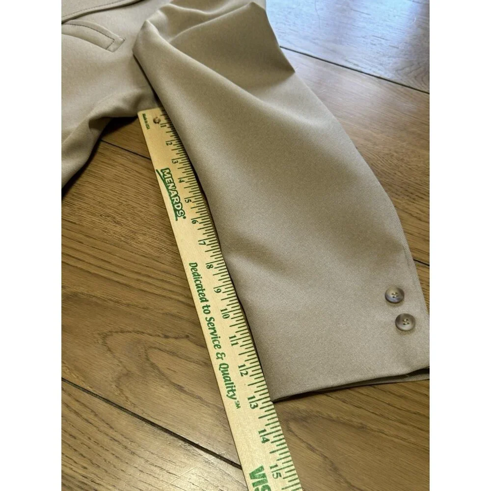 Johnny Carson Blazer Mens Measured Tan Sports Coat Jacket 2 Buttons Designer VTG